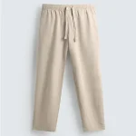 شلوار مردانه زارا مدل Zara Cotton Linen Relaxed Fit Trousers P04470460 - تصویر 5