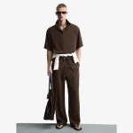شلوار مردانه زارا مدل  Zara Relaxed Fit Flowing Pleated Trousers P01195327 - تصویر 10