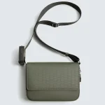 کیف دوشی مردانه زارا مدل Zara Rubberised Textured Crossbody Bag P13505720 - تصویر 3